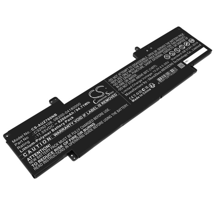 Asus kannettavan tietokoneen Zenbook Pro 16X OLED / UZ7602ZM yhteensopiva akku 8200mAh