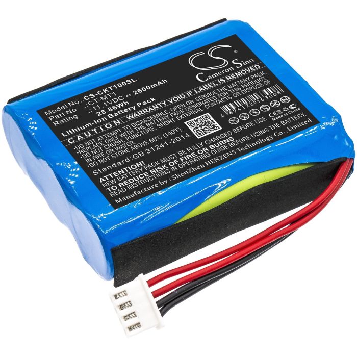 Clarke-Tech tutkimuslaitteen CT Triple yhteensopiva akku 2600mAh