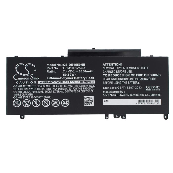 DELL Latitude 15 5000, Latitude E5550, Latitude E5550 15.6" akku 6850 mAh