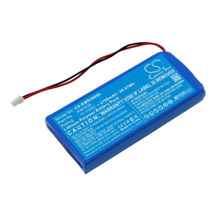 Kanomax tutkimuslaitteen KM R36 Gasmaster yhteensopiva akku 2700mAh