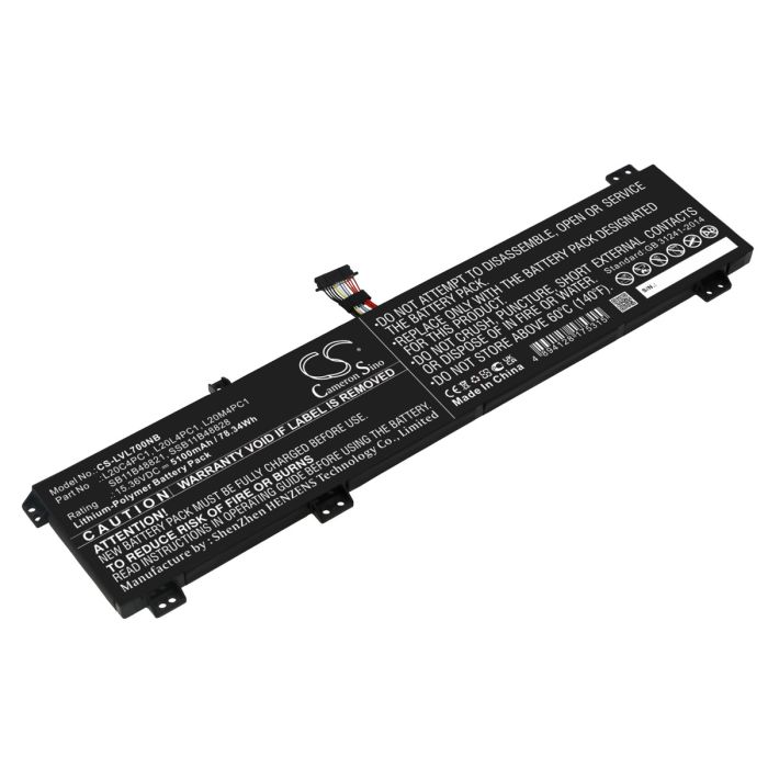 Lenovo tietokoneen Legion 5 15ACH 82JU00BRGE / Legion 5 15ACH 82JU00BTGE yhteensopiva akku 5100mAh