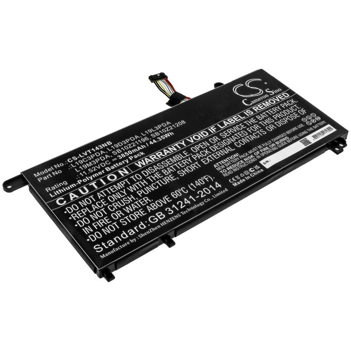 Lenovo kannettavan tietokoneen FRU TP1415 LG / ThinkBook 14 G2 ITL yhteensopiva akku 3850mAh