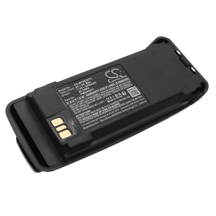 Motorola radiopuhelimen MotoTRBO DR3000 / MotoTRBO DP3400 yhteensopiva akku 3350mAh
