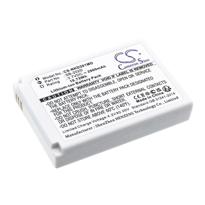 Nihon Kohden lääketieteellisen laitteen CardioAir ECG-2010 yhteensopiva akku 2900mAh