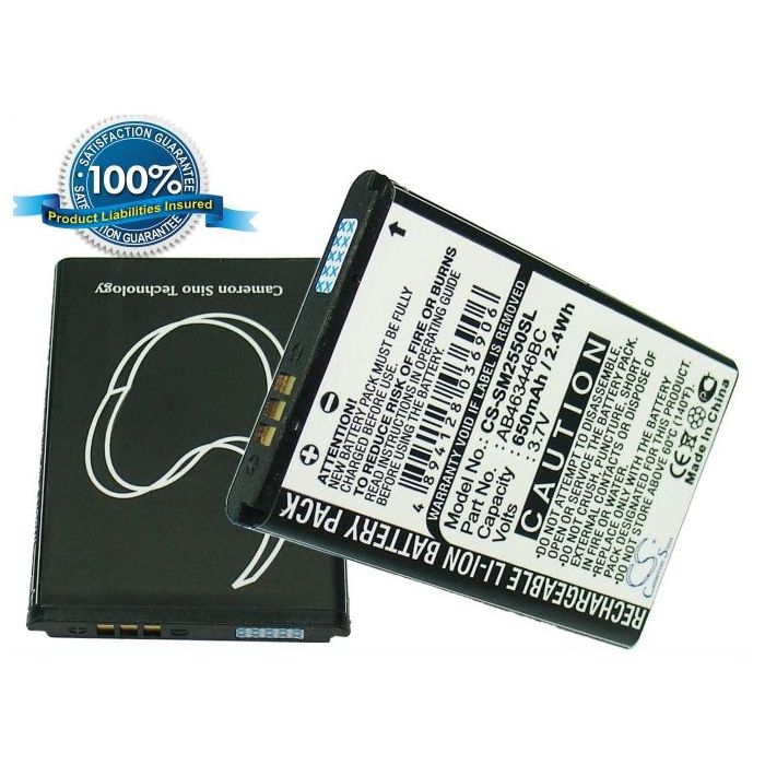 Samsung GT-E2520, GT-E2550, E2550, E2550 Monte Slider, M2510, GT-E1150, GT-E1150C, GT-M2710, GT-M2710C, GT-M2310, GT-S3030, GT-S3030C akku 650 mAh