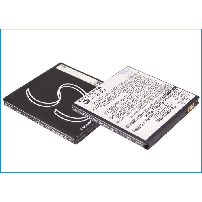 Samsung SCH-i500, Verizon SCH-I500, Fascinate, Fascinate i500, Mesmerize i500, Showcase i500 yhteensopiva akku 1750 mAh