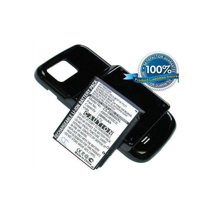 Samsung GT-I8000, GT-I8000H tehoakku laajennetulla takakannella 2000 mAh