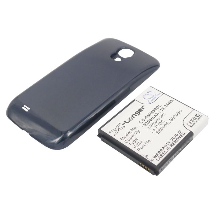 Samsung Galaxy S4 Tehoakku erillisellä sinisellä takakannella 5200 mAh