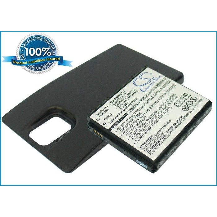 Samsung Galaxy S Infuse 4G, SGH-i997 yhteensopiva akku 2400 mAh laajennetulla takakannella