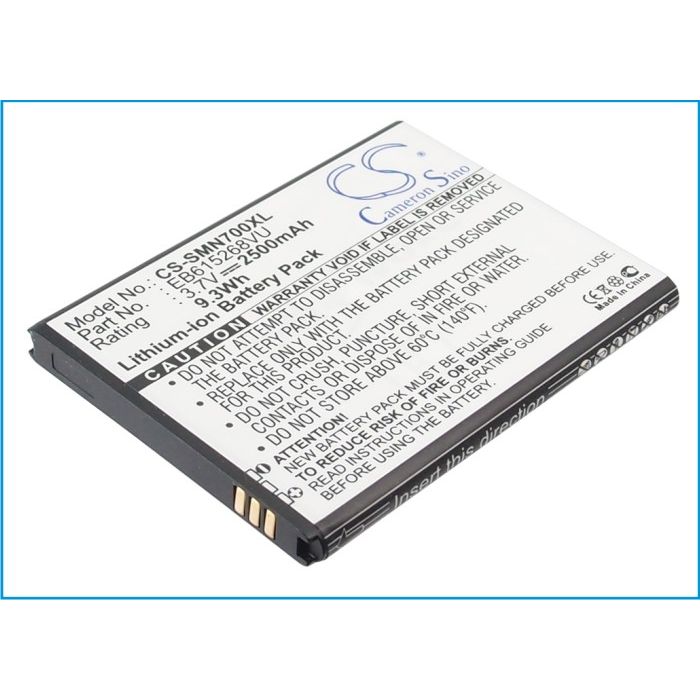 Samsung Galaxy Note, GT-N7000, GT-I9220, SGH-i717, Galaxy Note LTE, GT-I9200 tehoakku 2500 mAh