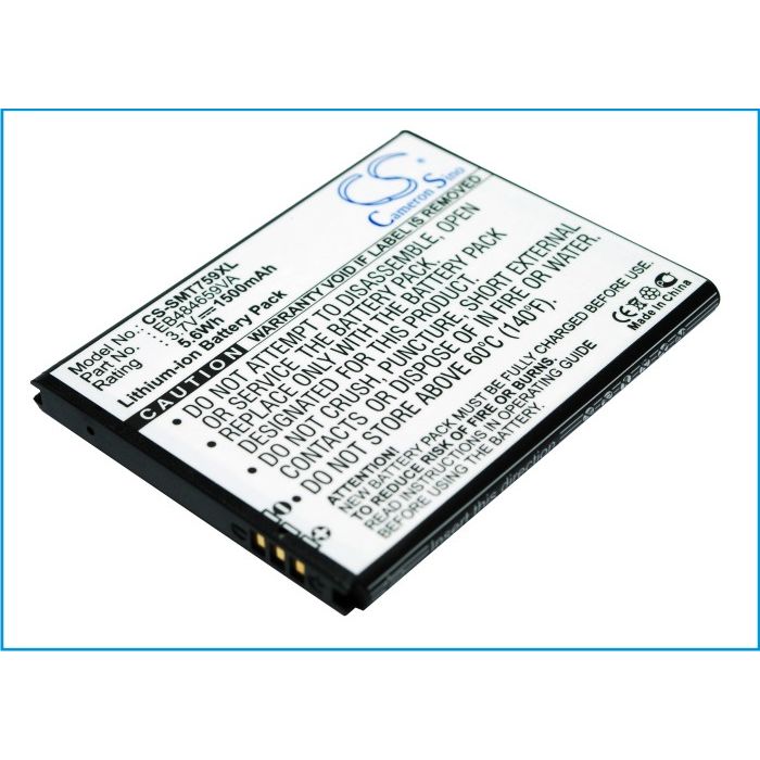 Samsung Galaxy W, GT-I8150, Galaxy Xcover, GT-S5690, Wave 3, GT-S8600 yhteensopiva akku 1500 mAh