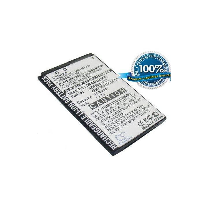 Samsung SCH-U960, SCH-U450, Intensity U450, Rogue U960, DoubleTake, Intensity SCH-U450, Rogue SCH-U960 akku 850 mAh