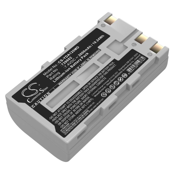 Yokogawa lääketieteellisen laitteen AQ1200 / AQ1200 OTDR Multi Field Tester yhteensopiva akku 2600mAh