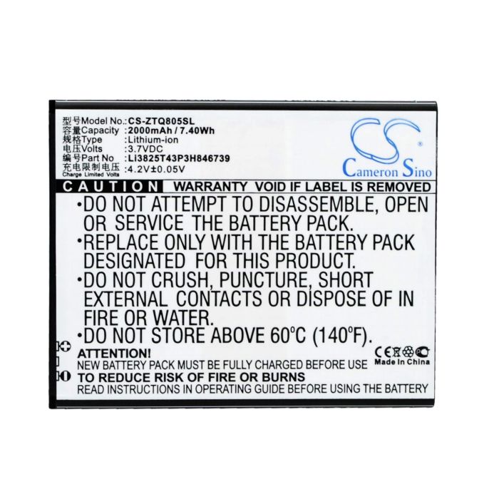 ZTE Q805T akku 2000 mAh