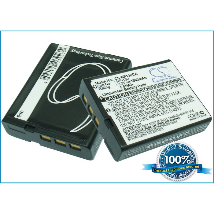 Casio NP-130 yhteensopiva akku - 1500 mAh