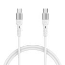 Forever Flexible High Power USB-C - USB-C latauskaapeli 2m (100W), valkoinen