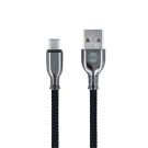 Forever Tornado USB-C lataus- ja synkronointikaapeli 1m 3A, musta