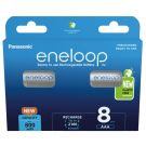 8 x Panasonic Eneloop R03 / AAA 800mAh akkuparistot BK-4MCDE/8BE