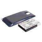Samsung Galaxy Note 3, Galaxy Note III, SM-N9000 tehoakku erillisellä laajennetulla sinisellä takakannella 6400 mAh