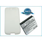 HTC Desire tehoakku erillisellä takakannella 2400 mAh - Valkoinen