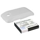 HTC Desire C, A320E, Extended With White Color Back Cover yhteensopiva akku - 2200mAh.