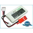 Li-Po akku, 1300mAh, 7,4V, 30C