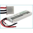 Li-Po akku, 2100mAh, 7,4V, 30C ilman liittimiä
