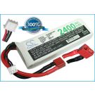 Li-Po akku, 2400mAh, 7,4V, 30C