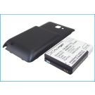 Samsung Galaxy Note yhteensopiva tehoakku tumman sinisellä laajennetulla takakannella 4500 mAh