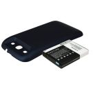 Samsung GT-I9300, GT-I9308, SGH-T999V, Galaxy S3, yhteensopiva tehoakku mustalla laajennetulla takakannella 3300 mAh