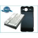 HTC EVO Shift 4G, Knight, Speedy, PG06100   Extended With Back Cover yhteensopiva akku - 2400mAh
