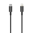 Setty Lightning-USB-C-kaapeli 1m 3A - Musta