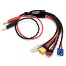 Latauskaapeli Tamiya / T-Plug / XT60 / EC3 liittimillä