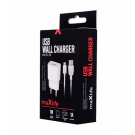 Maxlife MXTC-01 USB-seinälaturi 1A + Type-C-kaapeli valkoinen