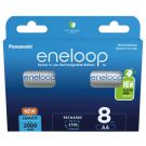 Panasonic Eneloop R6 AA 2000mAh ladattava akkuparisto BK-3MCDE/8BE 8 kpl