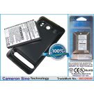 HTC EVO 4G, A9292, Supersonic  Extended With Black Color Back Cover yhteensopiva akku - 2200 mAh