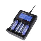 XTAR VC4 Li-ion ja Nimh akkujen laturi digitaalisella näytöllä