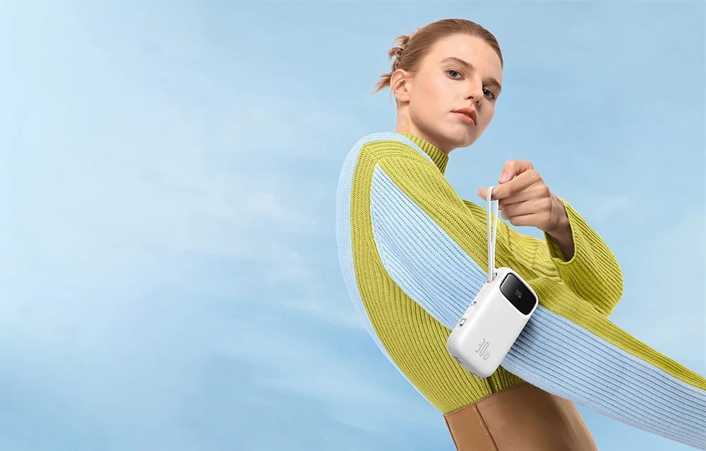 Baseus QPow2 20000mAh powerbank valkoinen